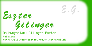 eszter gilinger business card